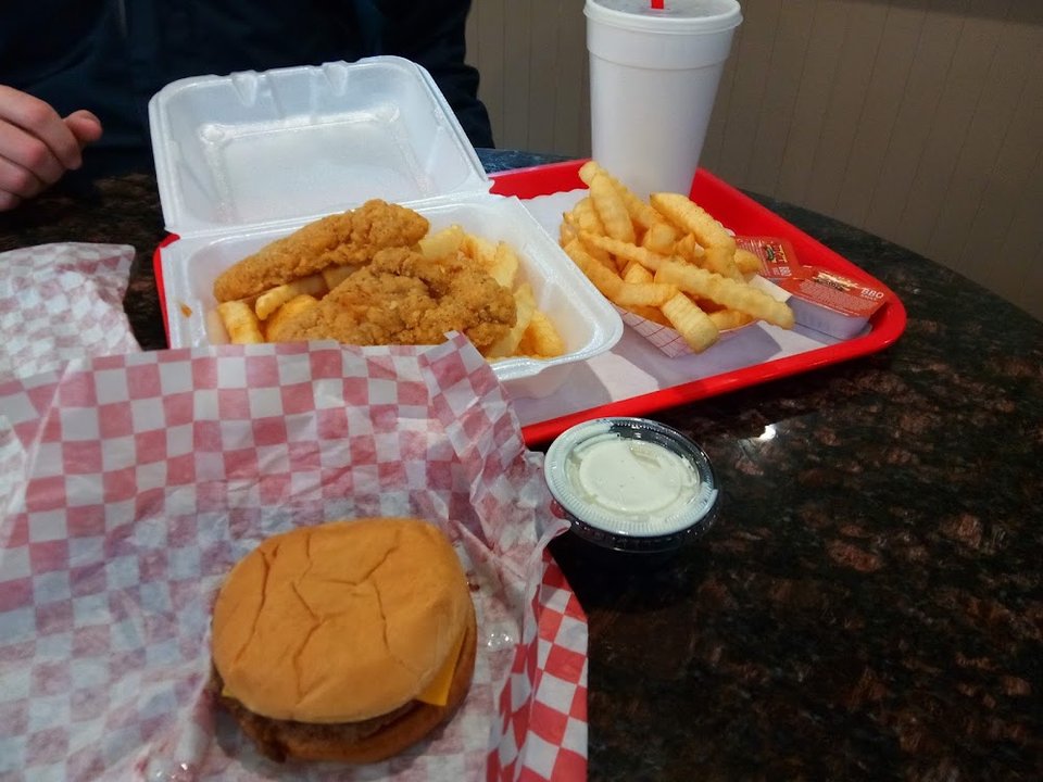 Kids Cheeseburger and 2 Piece Chicken Meal